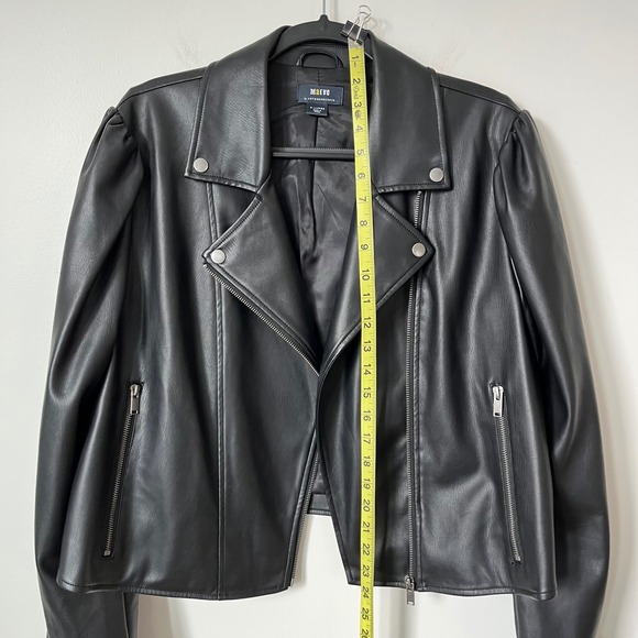 Maeve Faux Leather Femme Moto Jacket Black Womens XL - Picture 12 of 16